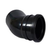 135 Soilpipe Bend Socket / Spigot Black