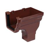 Ogee Gutter Stop End Outlet LH Brown